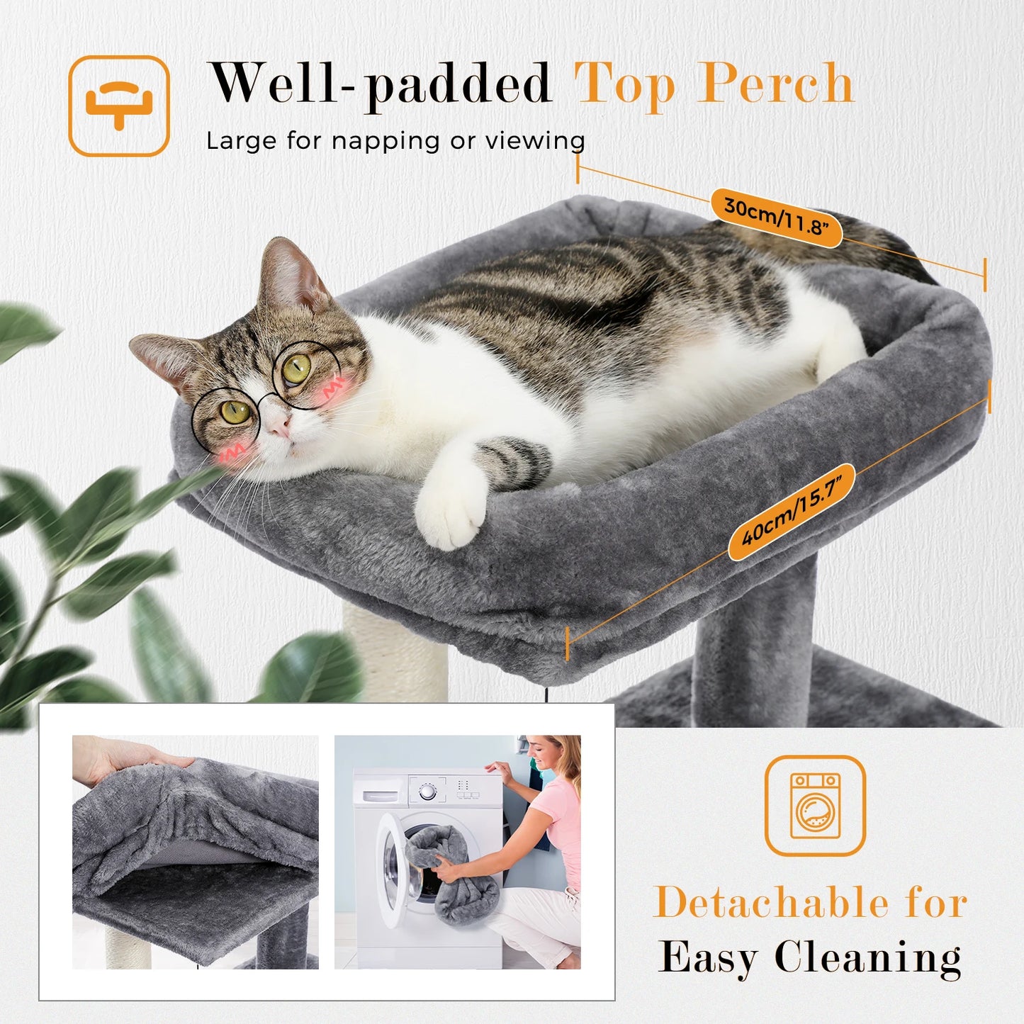 PAWZ Road Multilevel Cat Tower With Double Condo Sisal Posts
