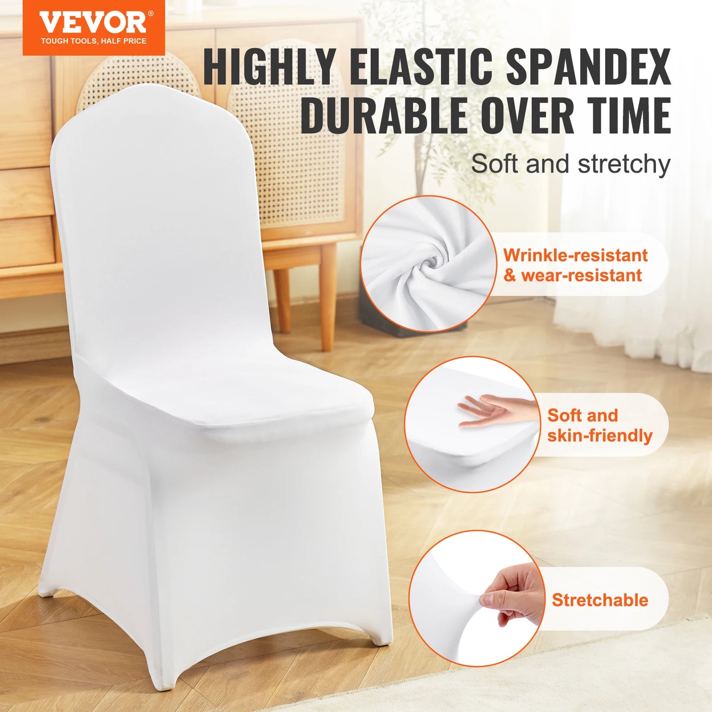 SucceBuy Protective Spandex Wedding Chair Seat Covers