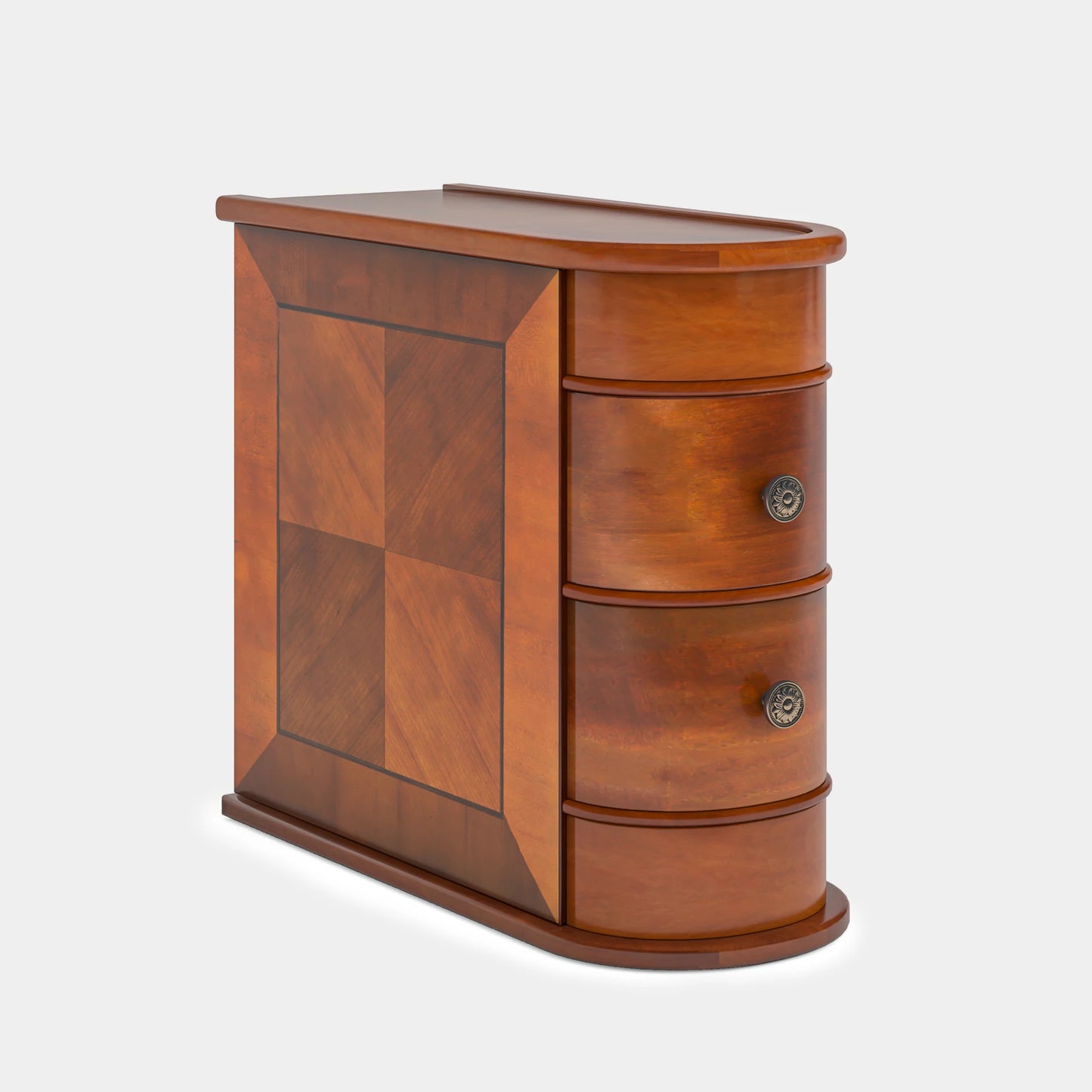 Tribesigns Solid Wood End Table With Drawer For Modern Bedrooms