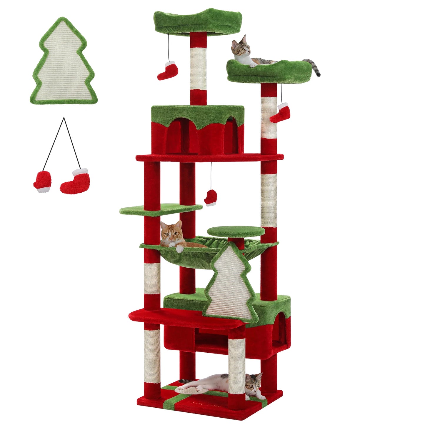 PAWZ Road Indoor Cat Tower With Sisal Posts And Hammock