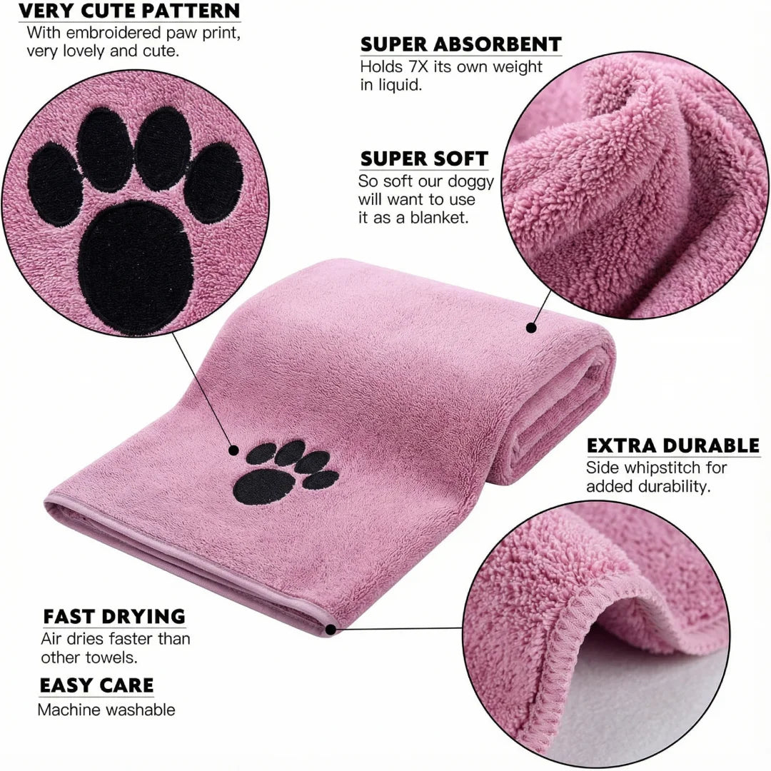 Super Absorbent Dog Bath Towel Premium Quick-Dry for Dogs