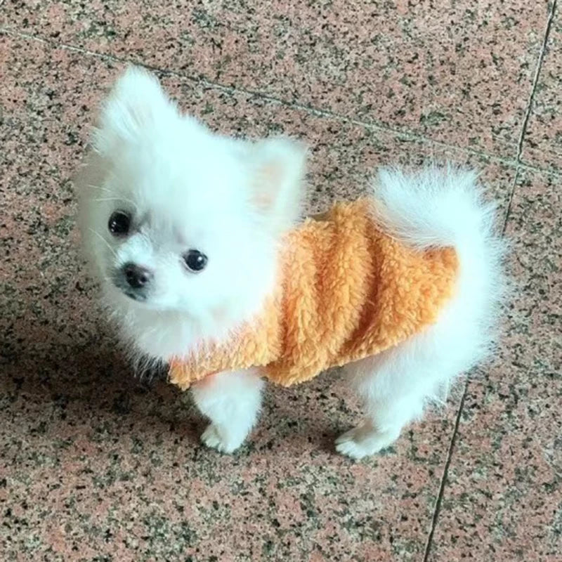 Cute Fleece Dog Sweater Small Dogs Warm Winter Print Pullover