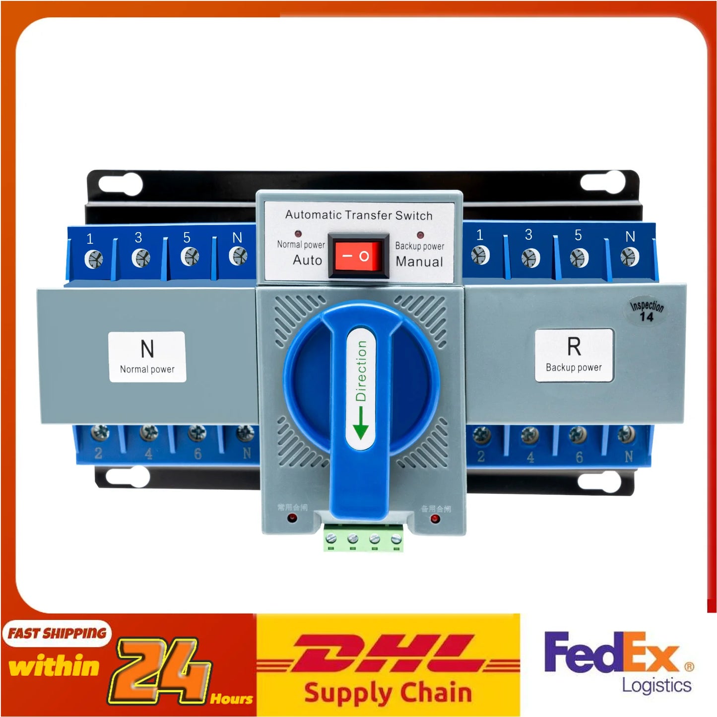 4P/63A PRO Dual Power Automatic Transfer Switch for Generator Ideal for Homes and Public Places Power Supply