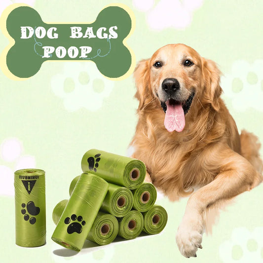 Extra Thick Leak Proof Dog Poop Bags With Paw Print