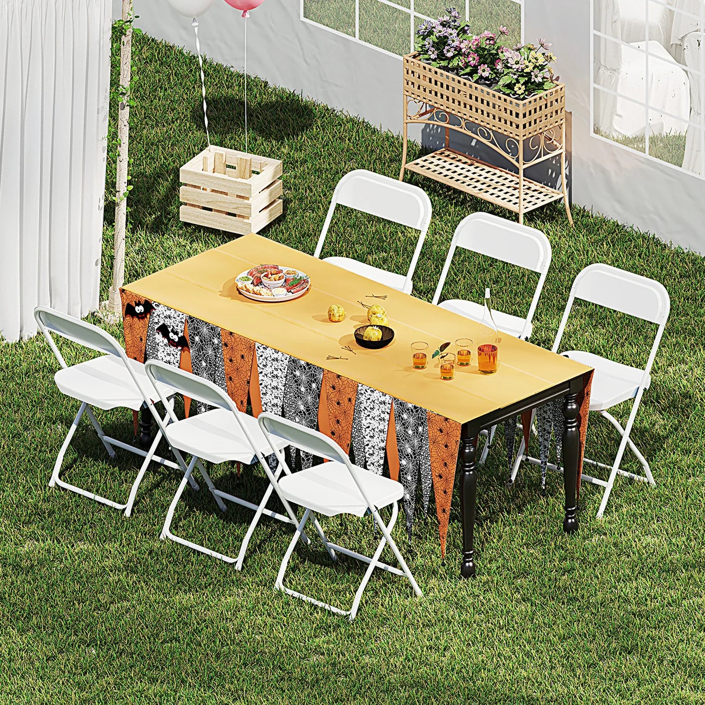 JHK Premium Faux Leather Folding Chairs With Sturdy Metal Frame