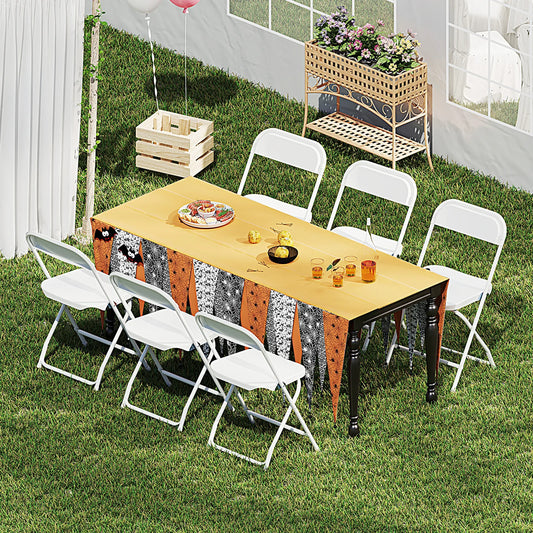 JHK Premium Faux Leather Folding Chairs With Sturdy Metal Frame