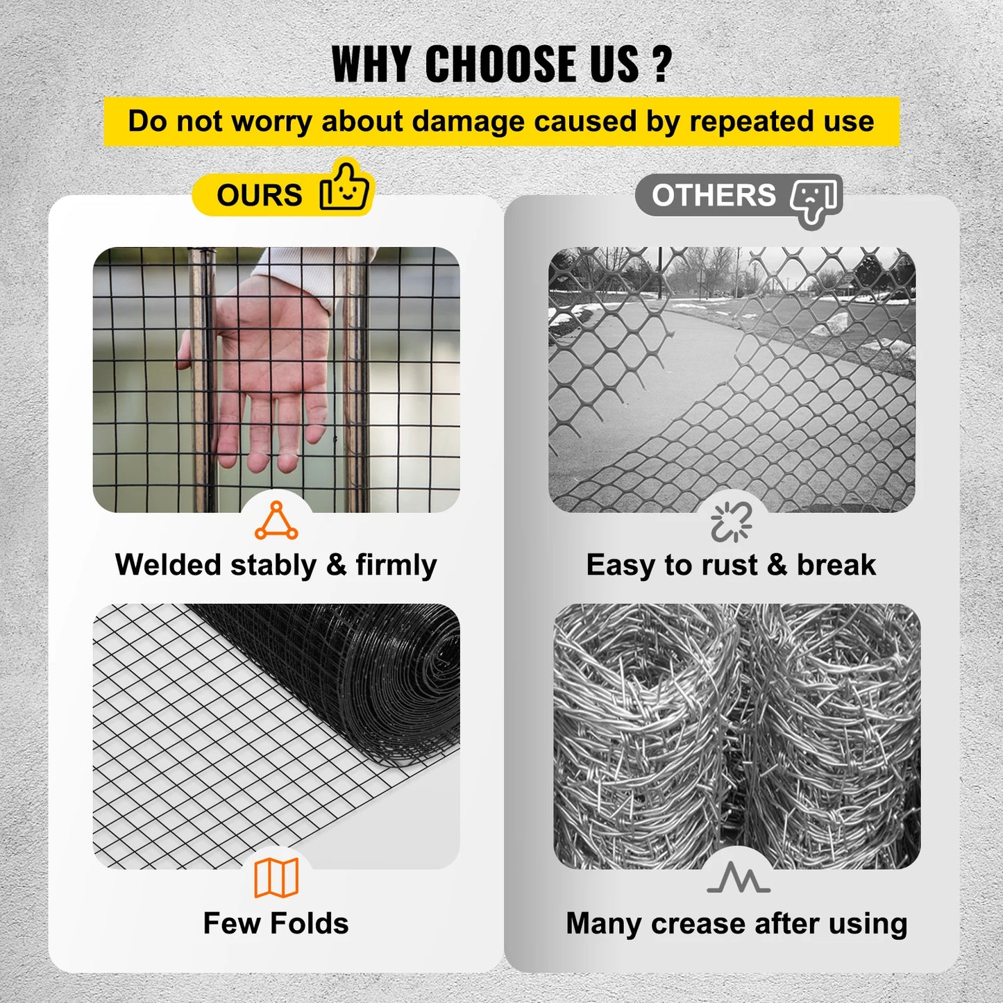SucceBuy Vinyl Coated Welded Wire Fence Chicken And Rabbit Mesh