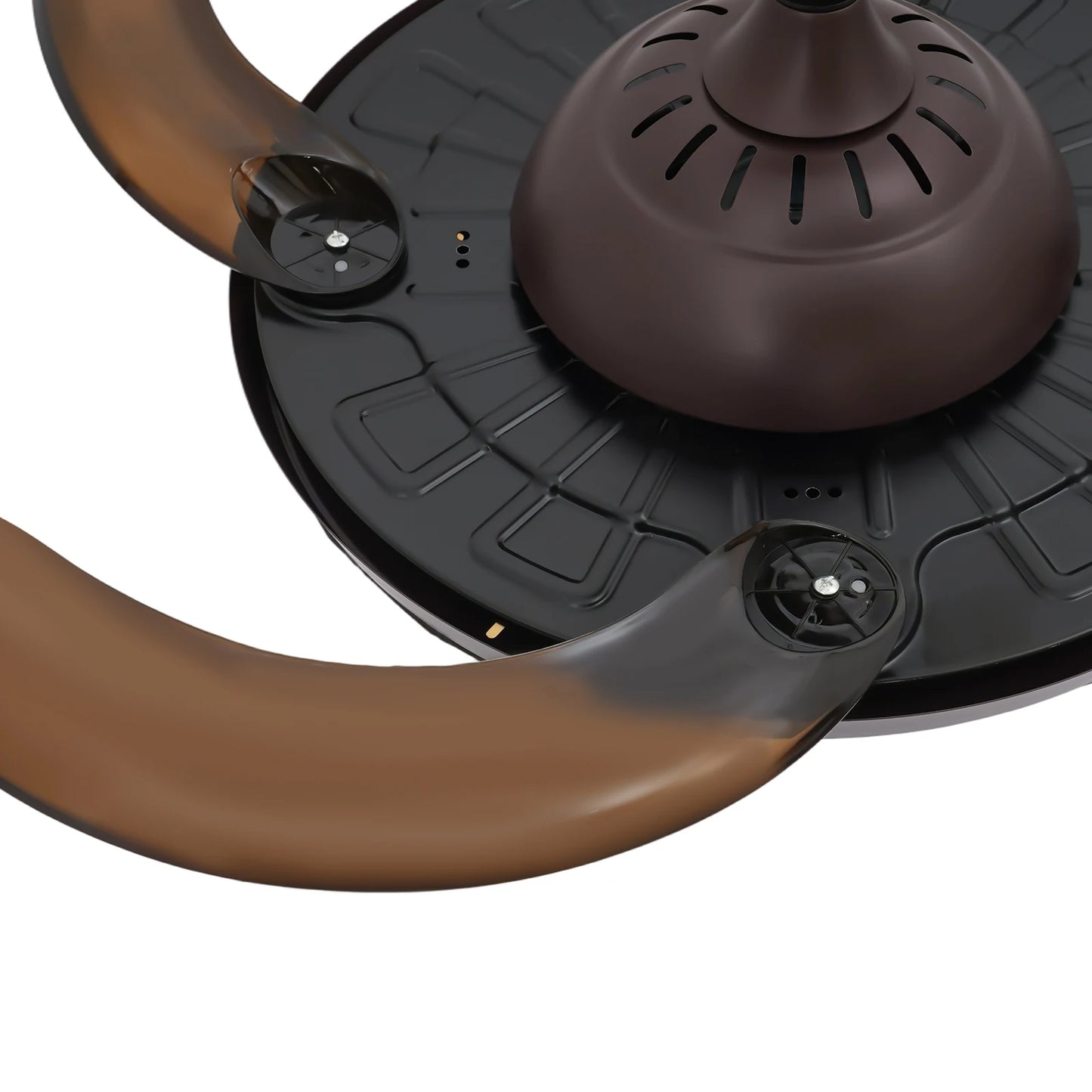 Ceiling Fan, 42 Inch Ceiling Fans, Fan Chandelier, Tiffany Style LED Ceiling Fan Light, Remote Control, 3-Color Dimmable, 6 Speeds, Reversible Quiet Pure Copper Motor, ABS Blades, Brown, Adjustable Rod, Home Living Room Bedro