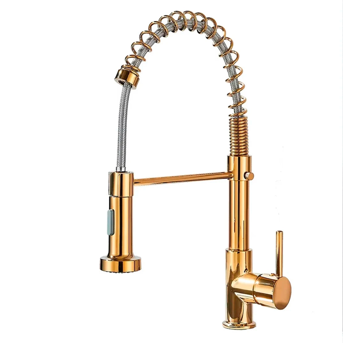 Removable Gourmet Kitchen Faucet 2 Modes Sprayer Rotatable Deck Mount Single Handle Cold Hot Water Mixer Kitchen Sink Crane