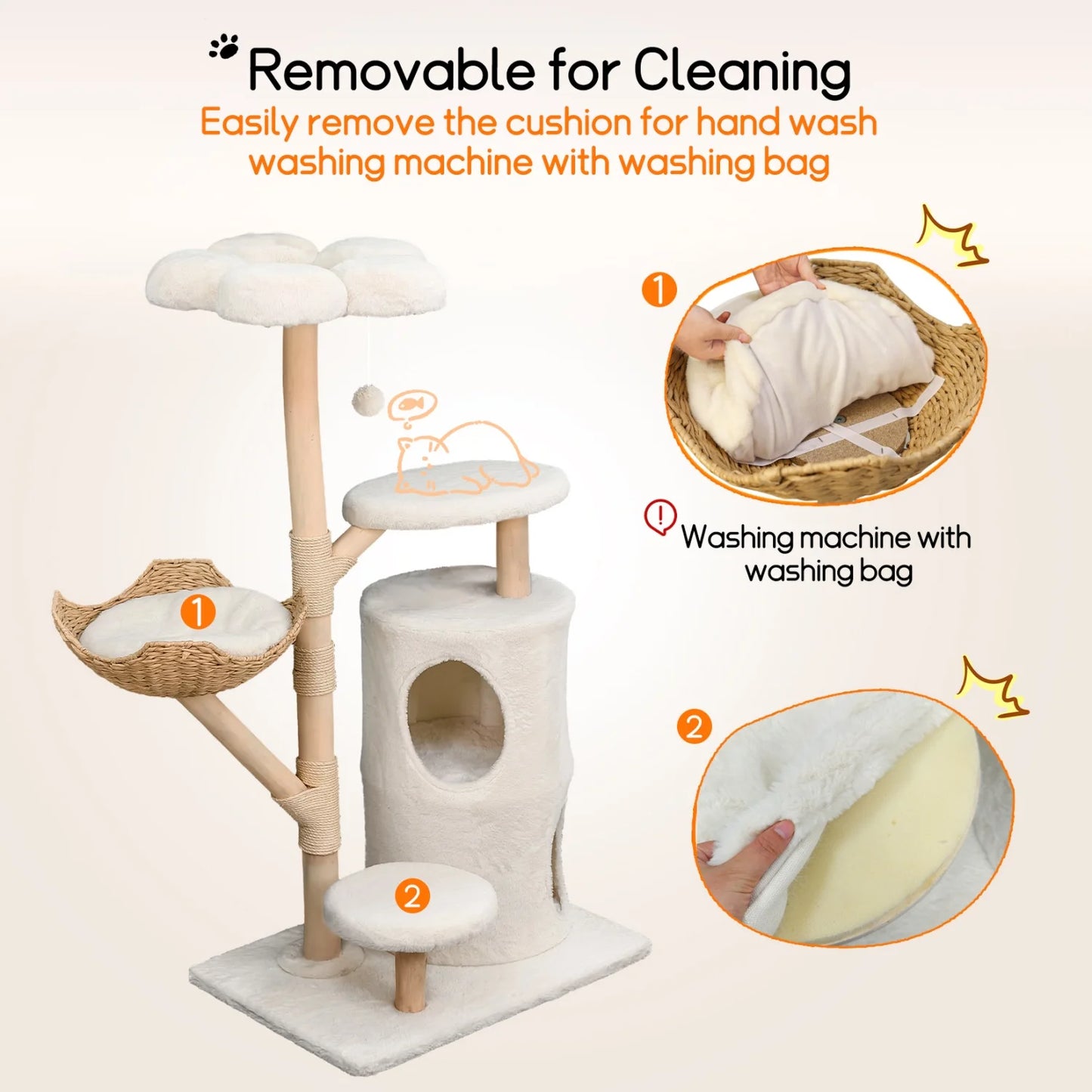 BINGOPAW Multi Level Cat Tree Activity Tower With Sisal Posts