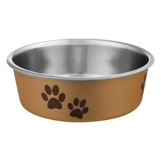 Round Stainless Steel Anti Gulping Dog Bowl For Bloat Prevention