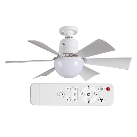 Ceiling Fan Light with Remote 3 Gear Wind Speed Socket Ceiling Fan Dimmable Light Bulb Fan for Living Room Bedroom