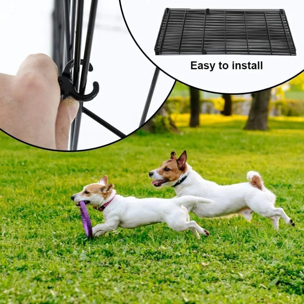 Foldable Dog Playpen For Indoor Outdoor Pet Exercise Pen
