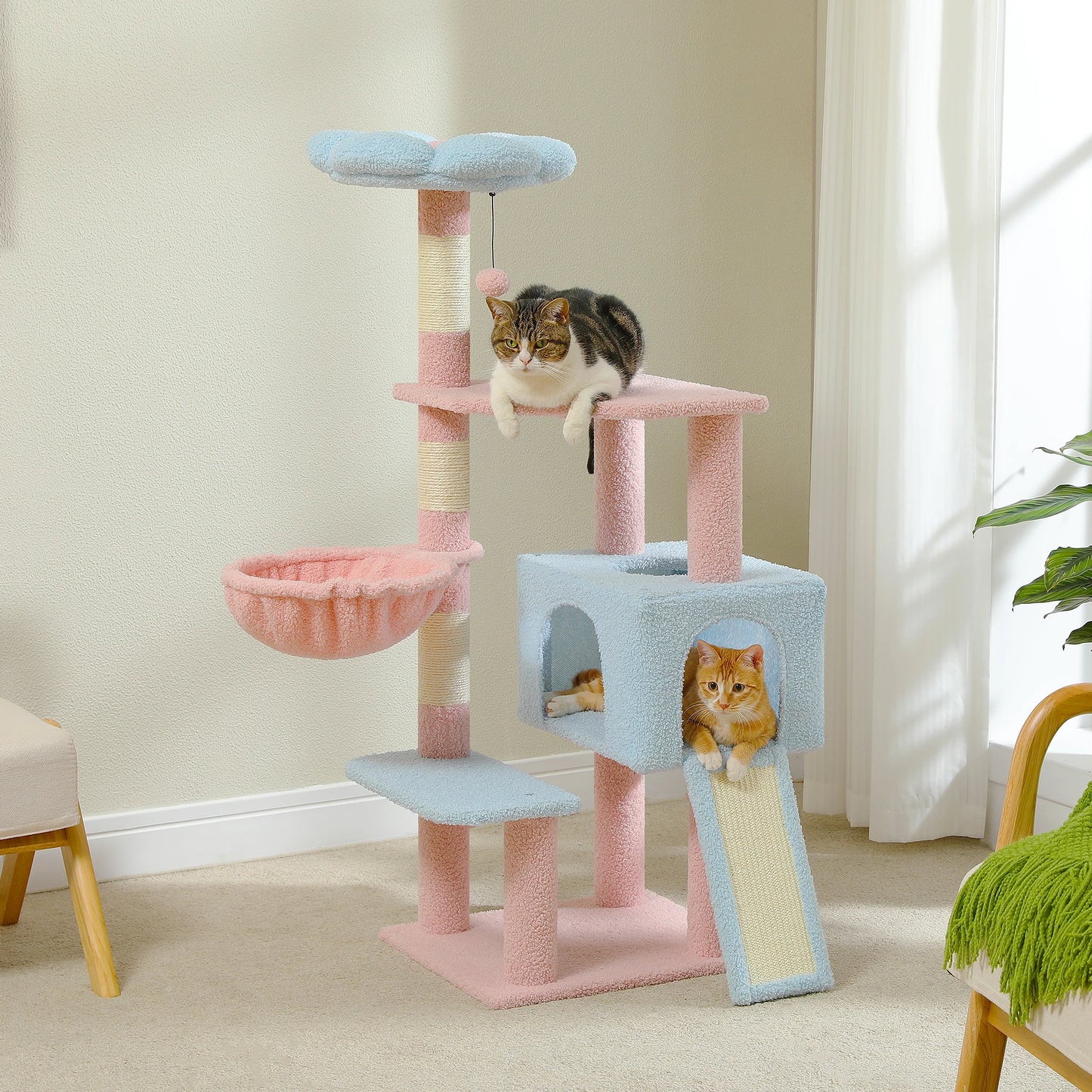 PAWZ Road Flower Cat Tree Indoor With Sisal Scratching Posts