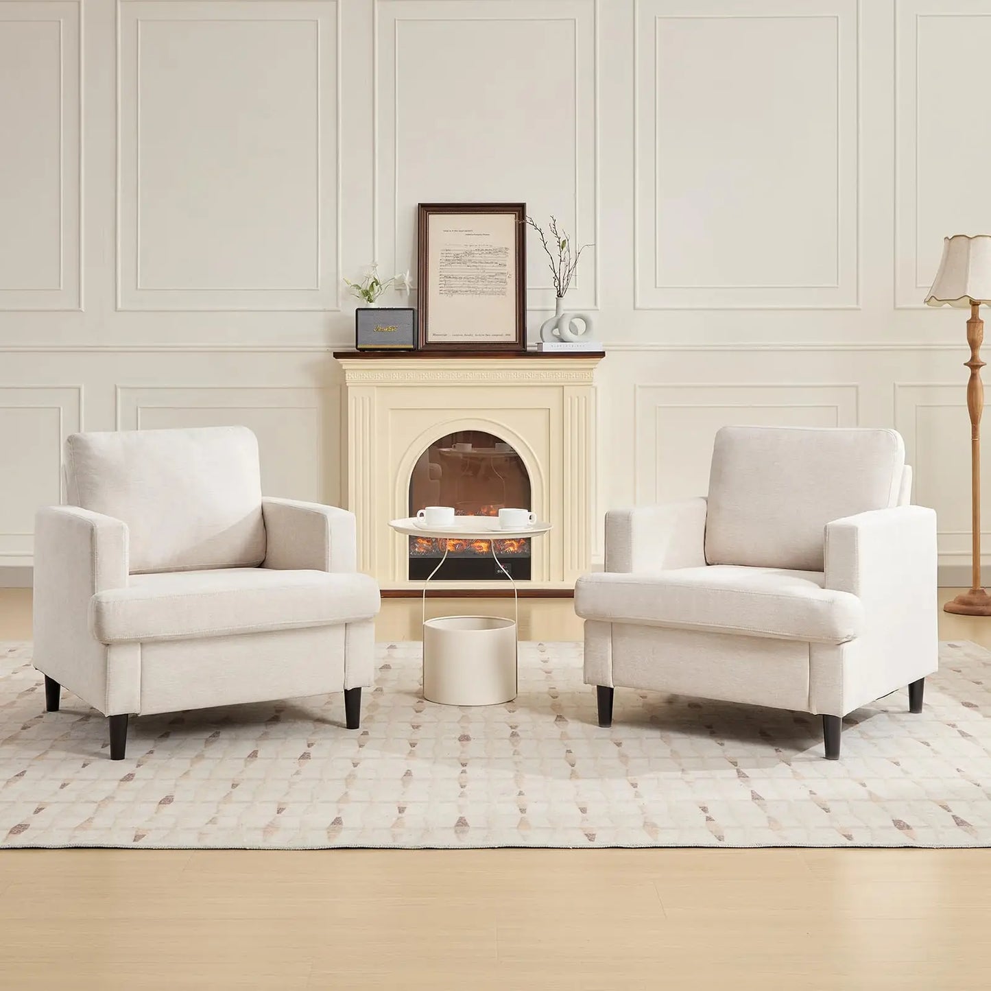 Modern Upholstered Accent Chair With Deep Plush Seat For Home