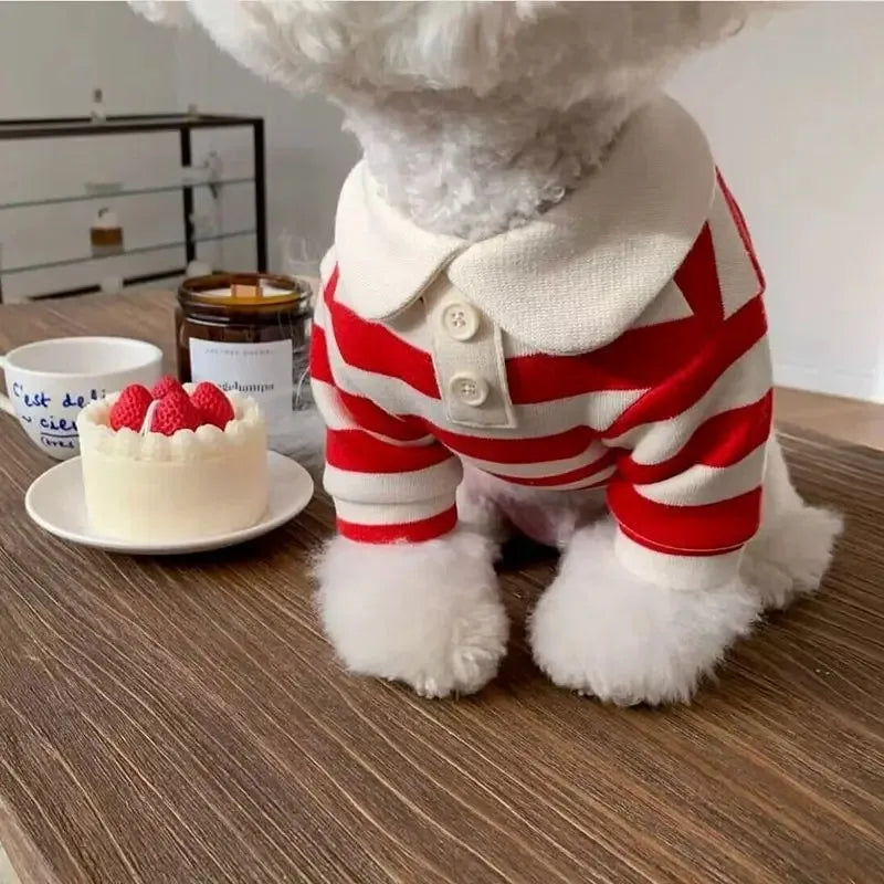 Soft Cotton Summer Polo Shirt For Active And Playful Dogs