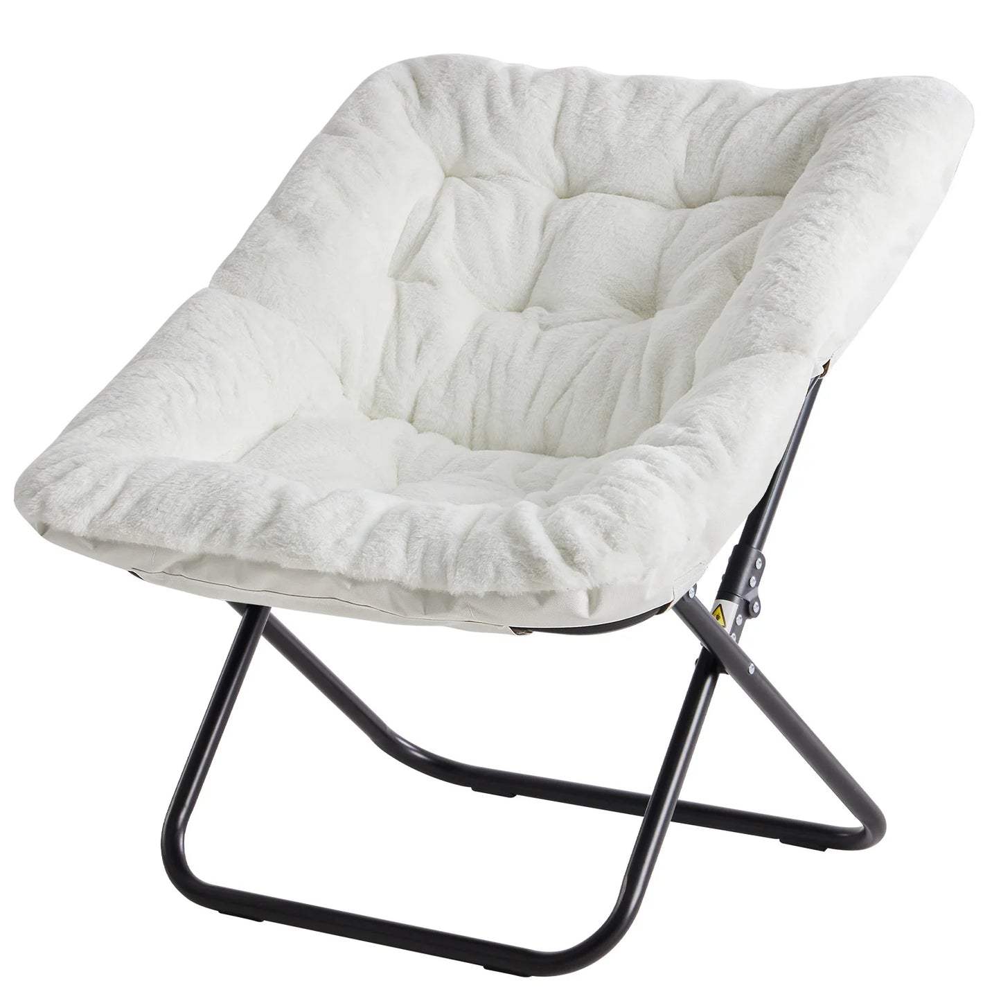JHK Foldable Reading Saucer Chair With Comfortable Padded Seat