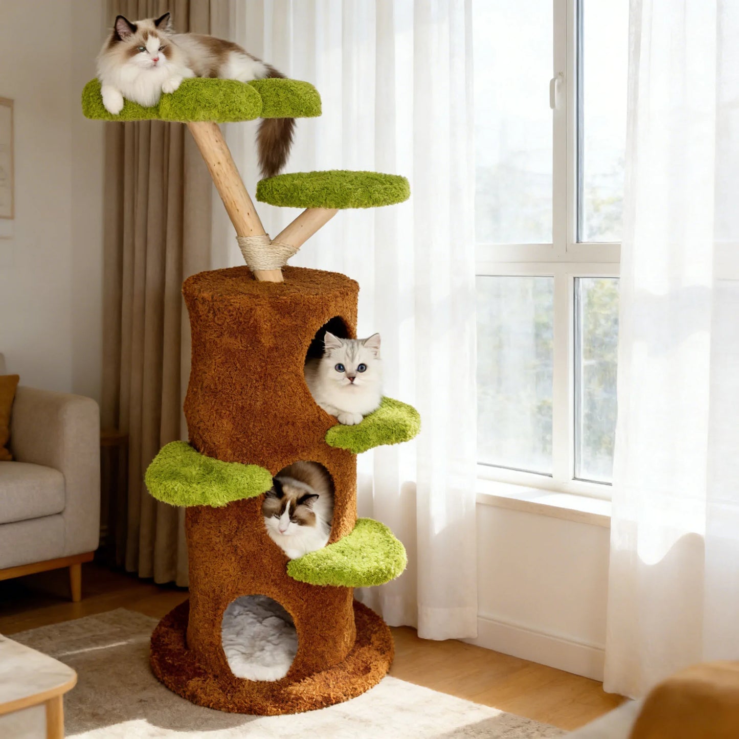 Bingopaw Multi Level Cat Climbing Tree With Sisal Scratching Post
