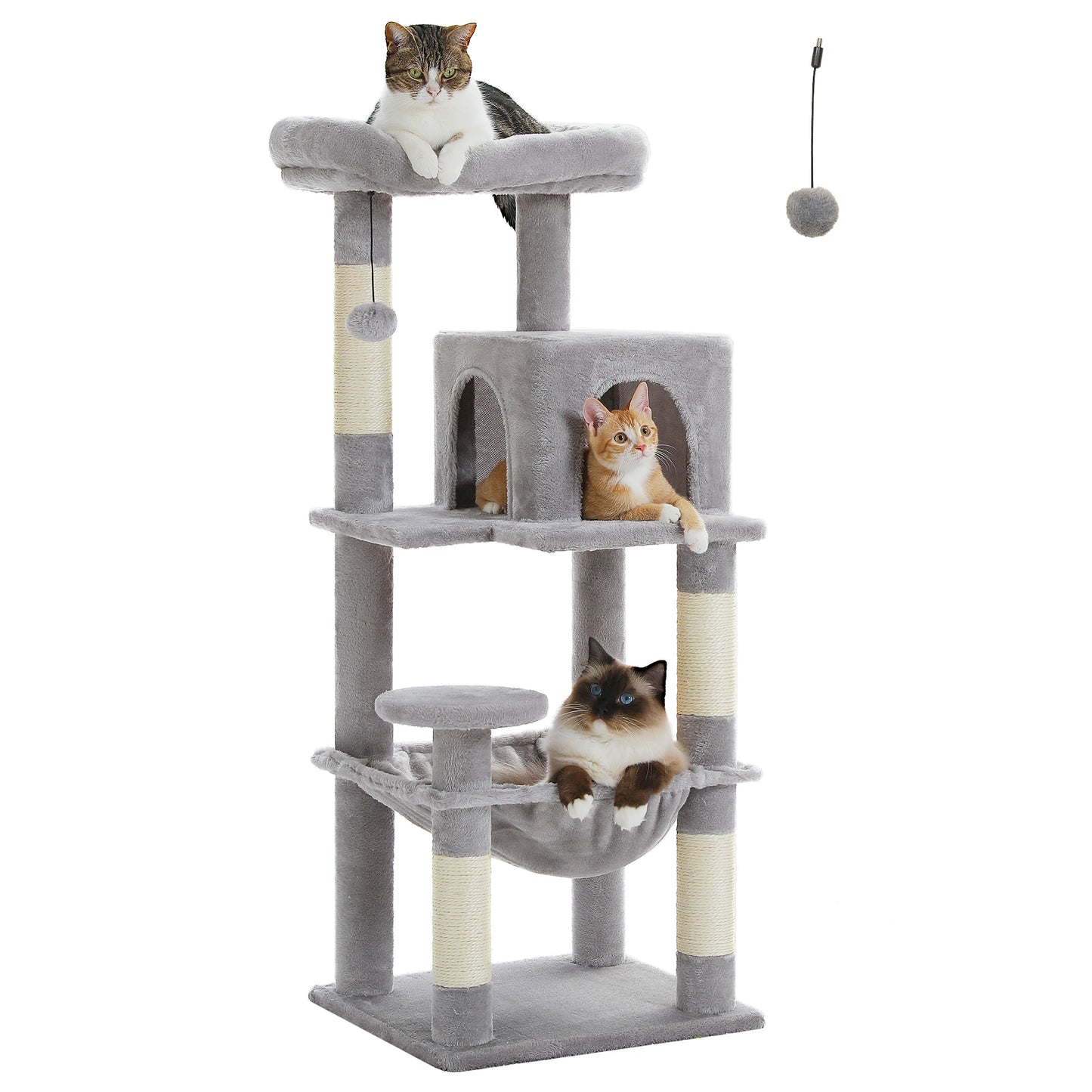 PETEPELA Cat Tree Indoor 5 Level Tower With Metal Frame
