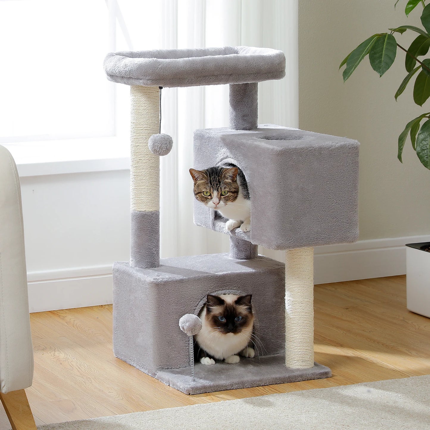 PAWZ Road Three Tier Cat Tree Tower With Sisal Posts