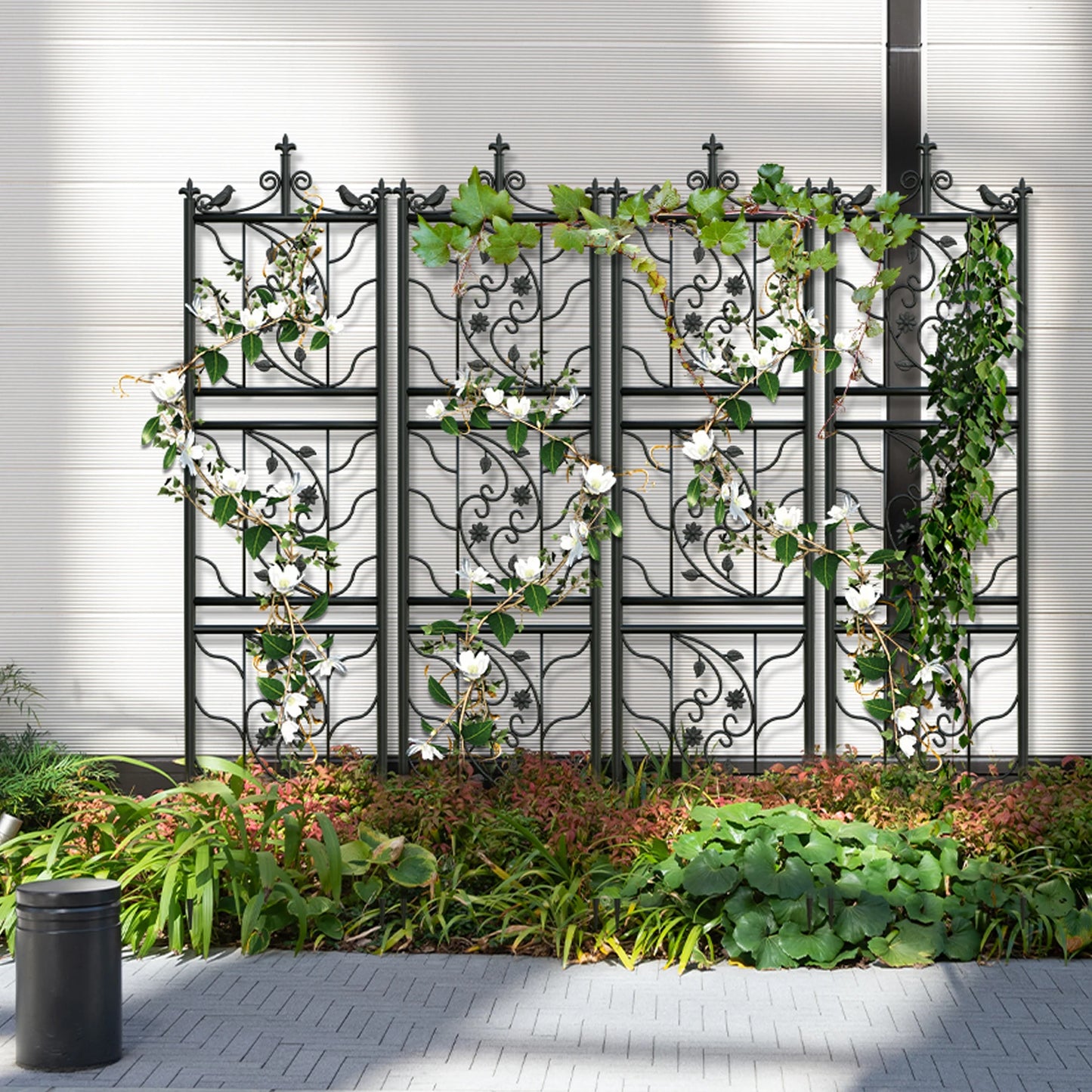 Garden Trellis Metal Fence Panel For Climbing Plants And Flowers