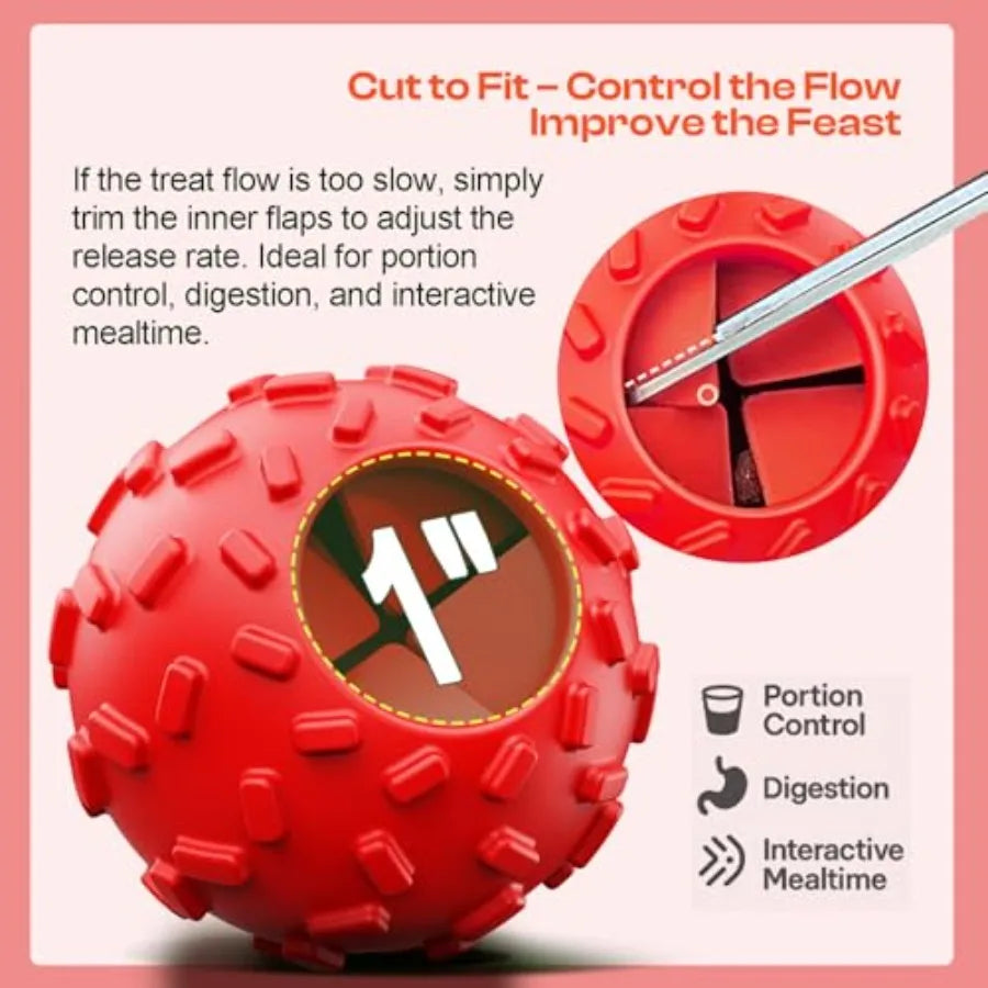 Interactive Treat Dispensing Puzzle Ball For Slow Eating Dogs