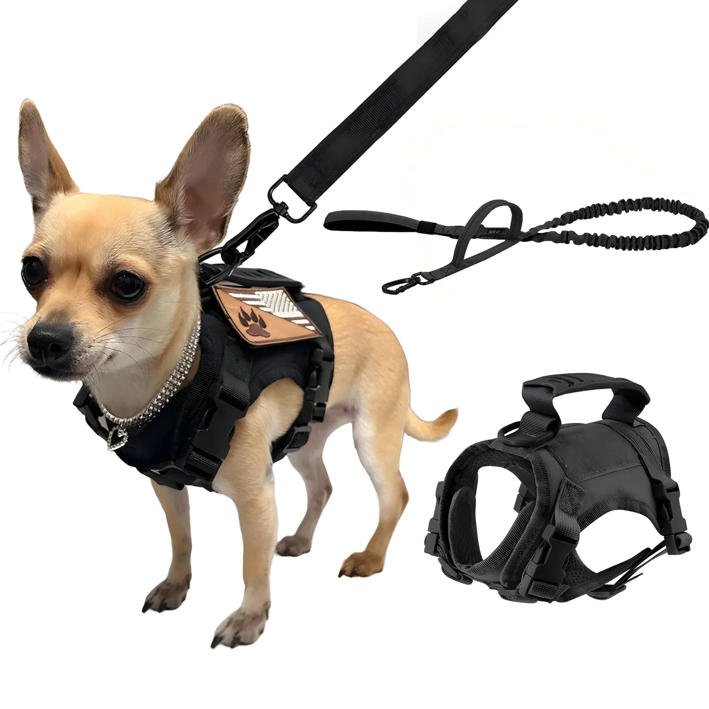 Adjustable Tactical Dog Harness And Leash Set For Training