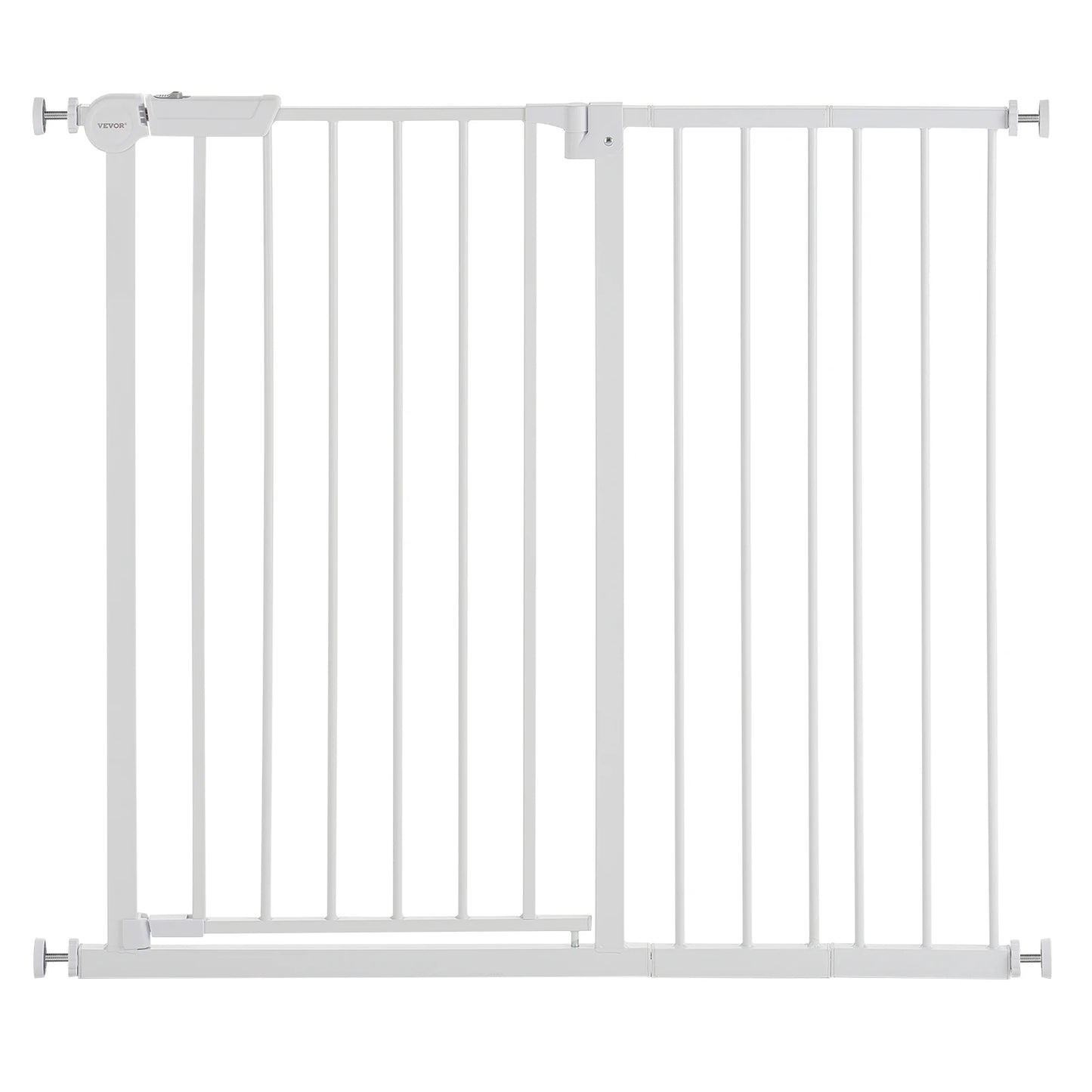 SucceBuy Stainless Steel Baby Gate Pressure Mount With Walk Thru