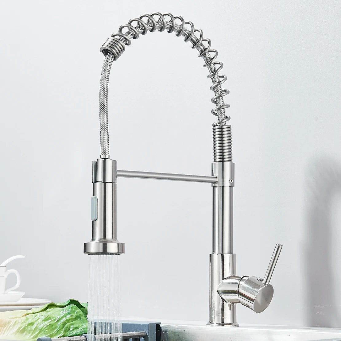 Removable Gourmet Kitchen Faucet 2 Modes Sprayer Rotatable Deck Mount Single Handle Cold Hot Water Mixer Kitchen Sink Crane