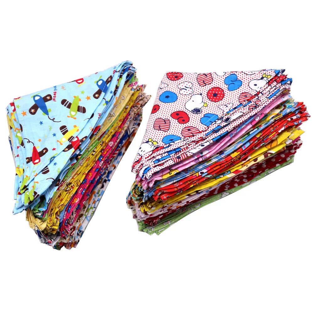 Soft Cotton Dog Bandana Multi Pack Puppy Scarf Bib Set