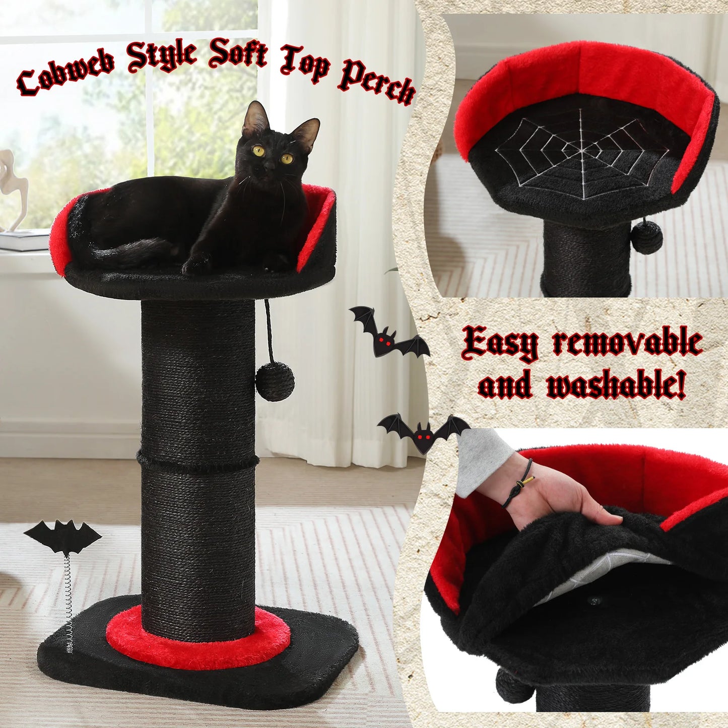 Pawz Road Gothic Cat Tree With Removable Bed And Toys