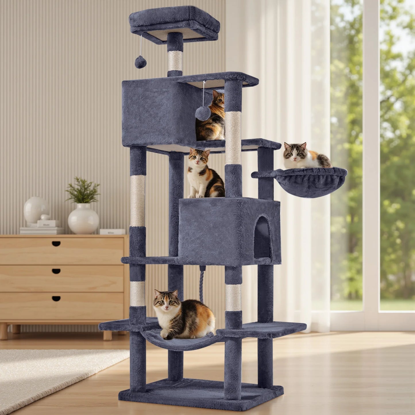 MCQ Multi Level Cat Climbing Tree With Sisal Scratching Posts