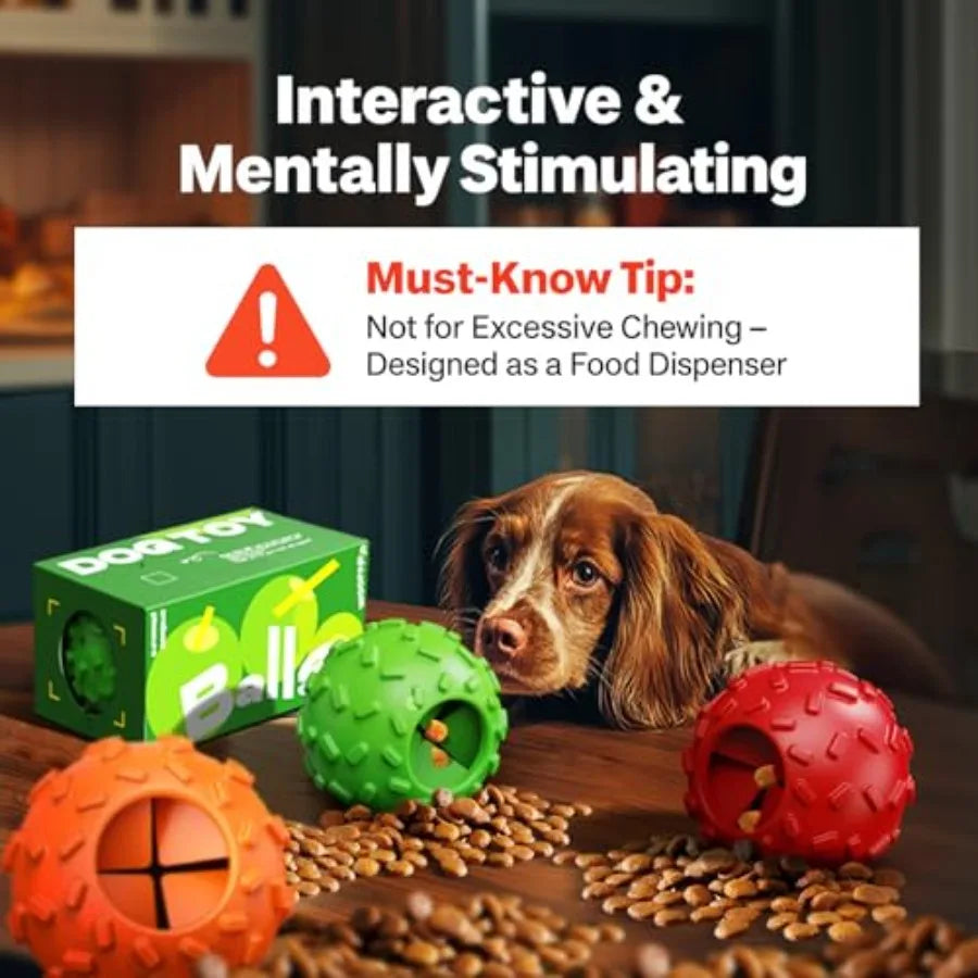 Interactive Treat Dispensing Puzzle Ball For Slow Eating Dogs