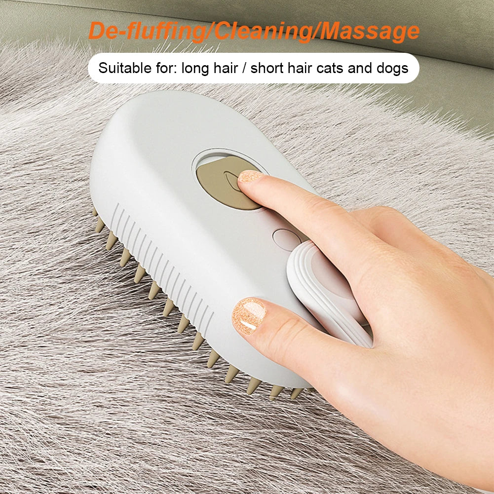 3 In 1 Electric Pet Grooming Brush With Water Spray