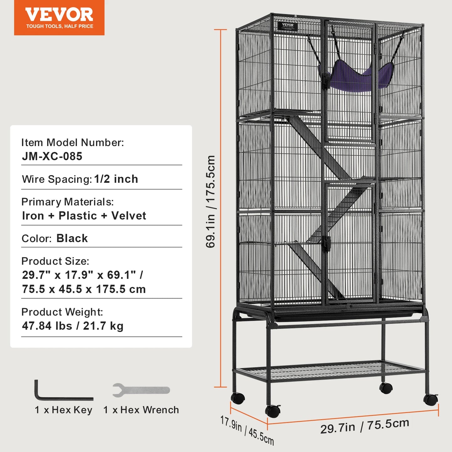 Ferret Cage 4-Tier Critter Nation Metal Cage Small Animals