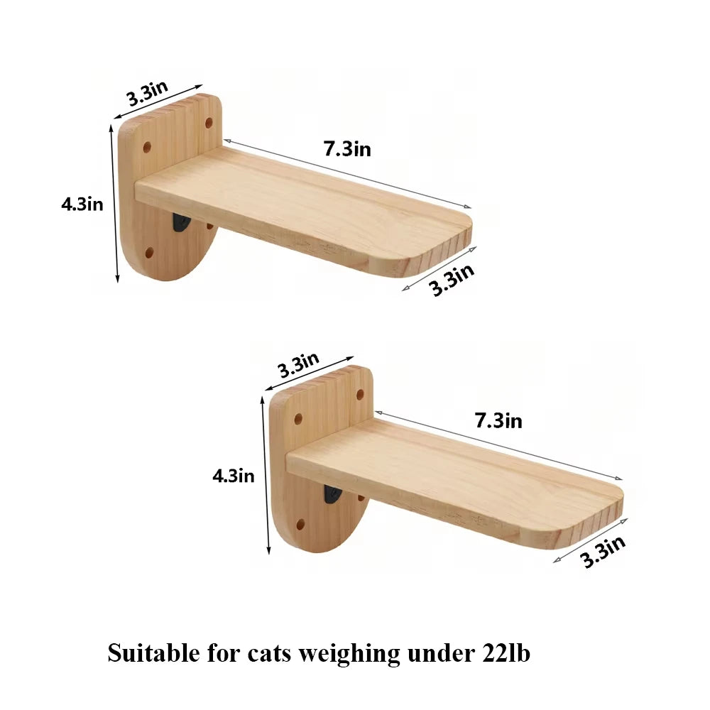 Wall Mounted Cat Climbing Bridge With Wrapped Sisal Rope