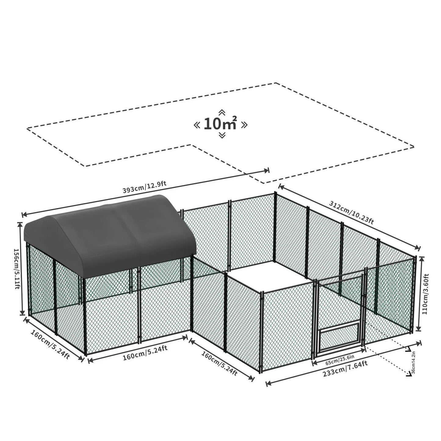 Outdoor Metal Chicken Coop With Waterproof Cover Poultry House