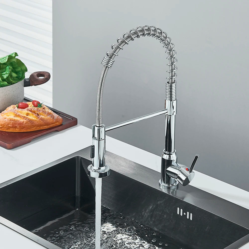 Removable Gourmet Kitchen Faucet 2 Modes Sprayer Rotatable Deck Mount Single Handle Cold Hot Water Mixer Kitchen Sink Crane