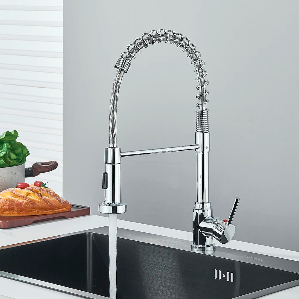 Removable Gourmet Kitchen Faucet 2 Modes Sprayer Rotatable Deck Mount Single Handle Cold Hot Water Mixer Kitchen Sink Crane