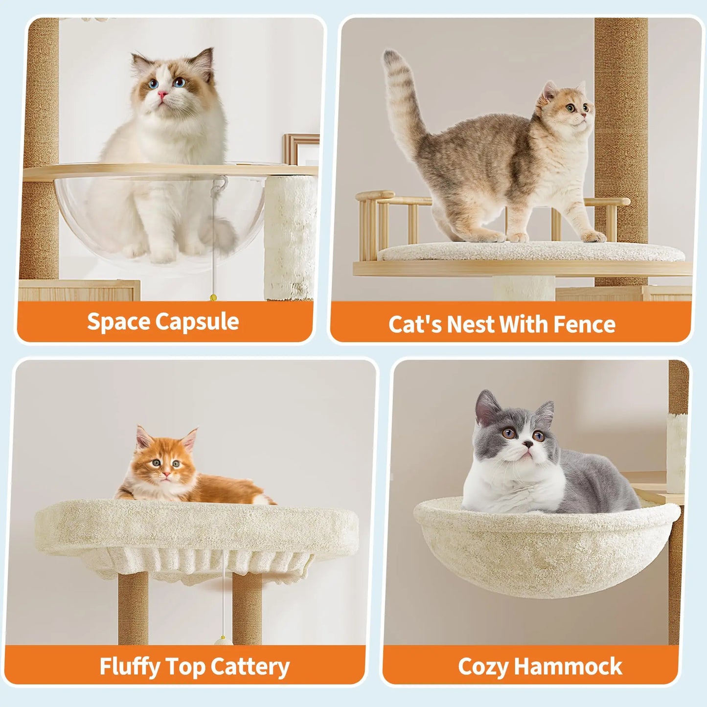 Studyset Multilevel Cat Tree With Hidden Litter Box Enclosure
