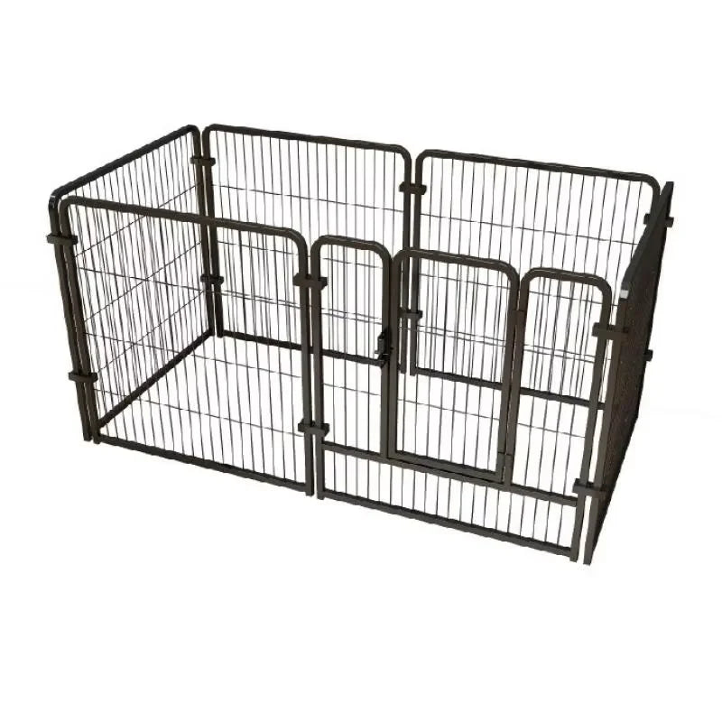 Stainless Steel Dog Fence Playpen Foldable Puppy Exercise Kennel