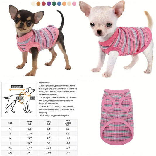 Soft Ribbed Knit Dog Vest With Easy Pullover Design