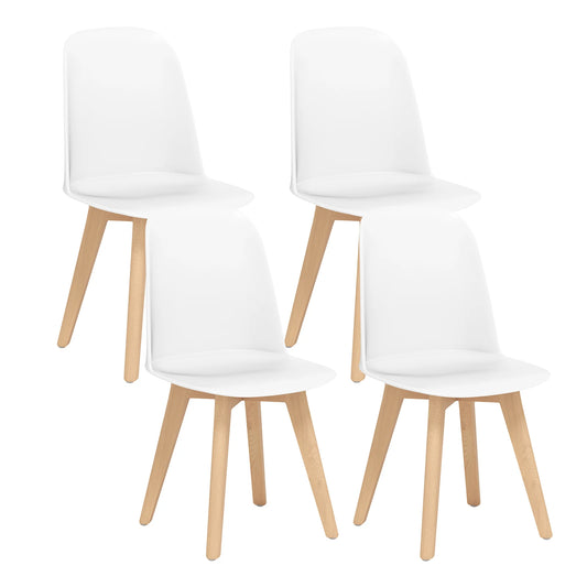Homasis Modern Armless Wood Dining And Kitchen Chairs