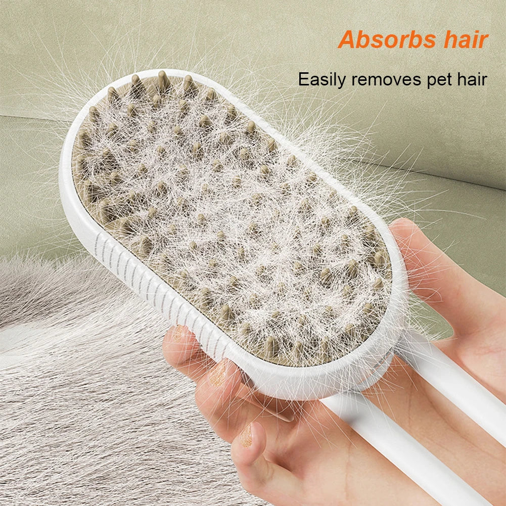 3 In 1 Electric Pet Grooming Brush With Water Spray