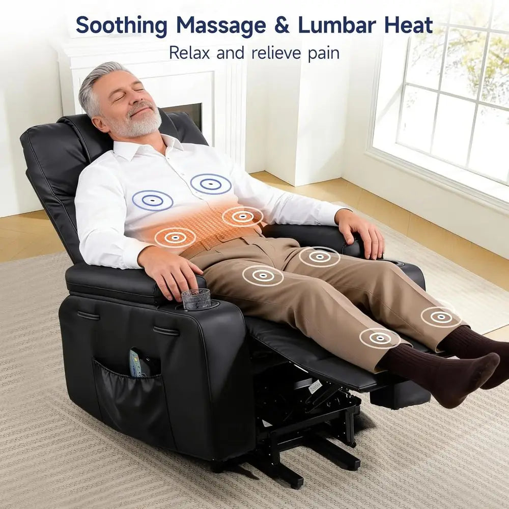 Electric Massage Recliner Chair With Heating And USB Port