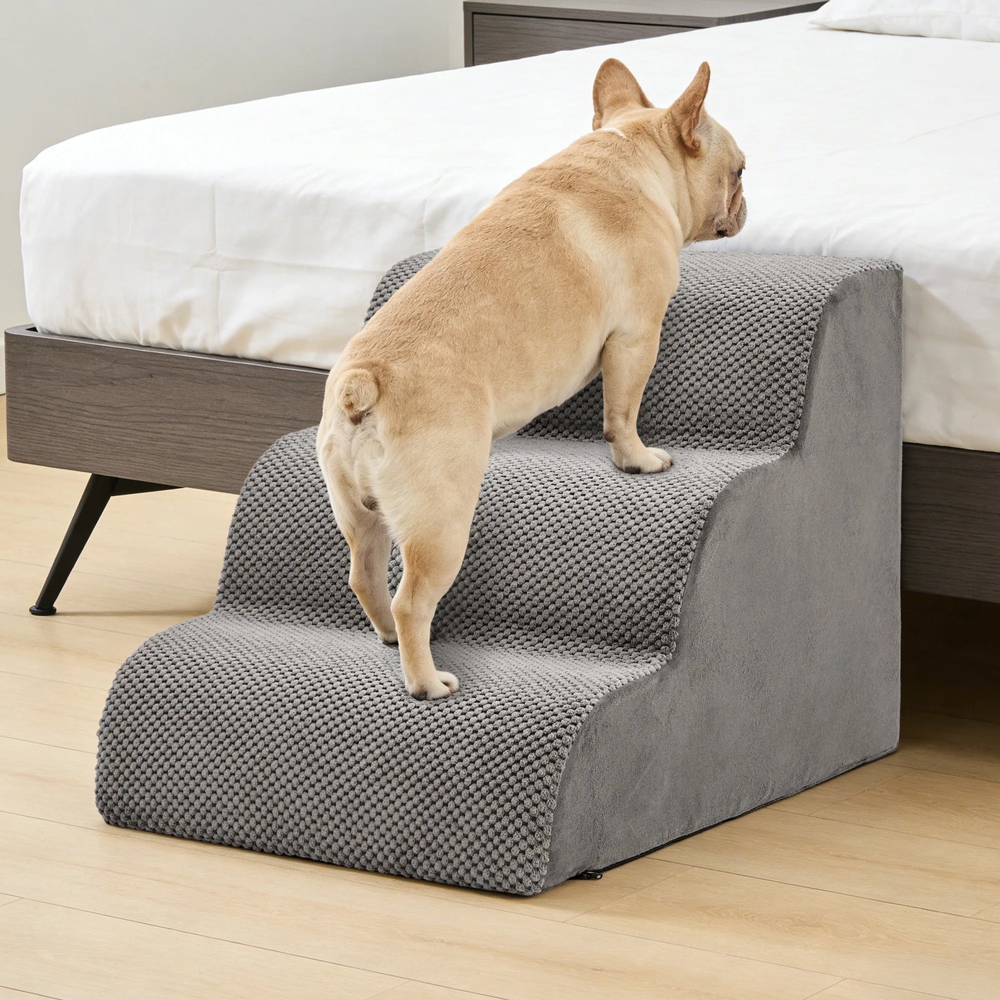 Curved High Density Foam Dog Stairs For Small Pets Indoor
