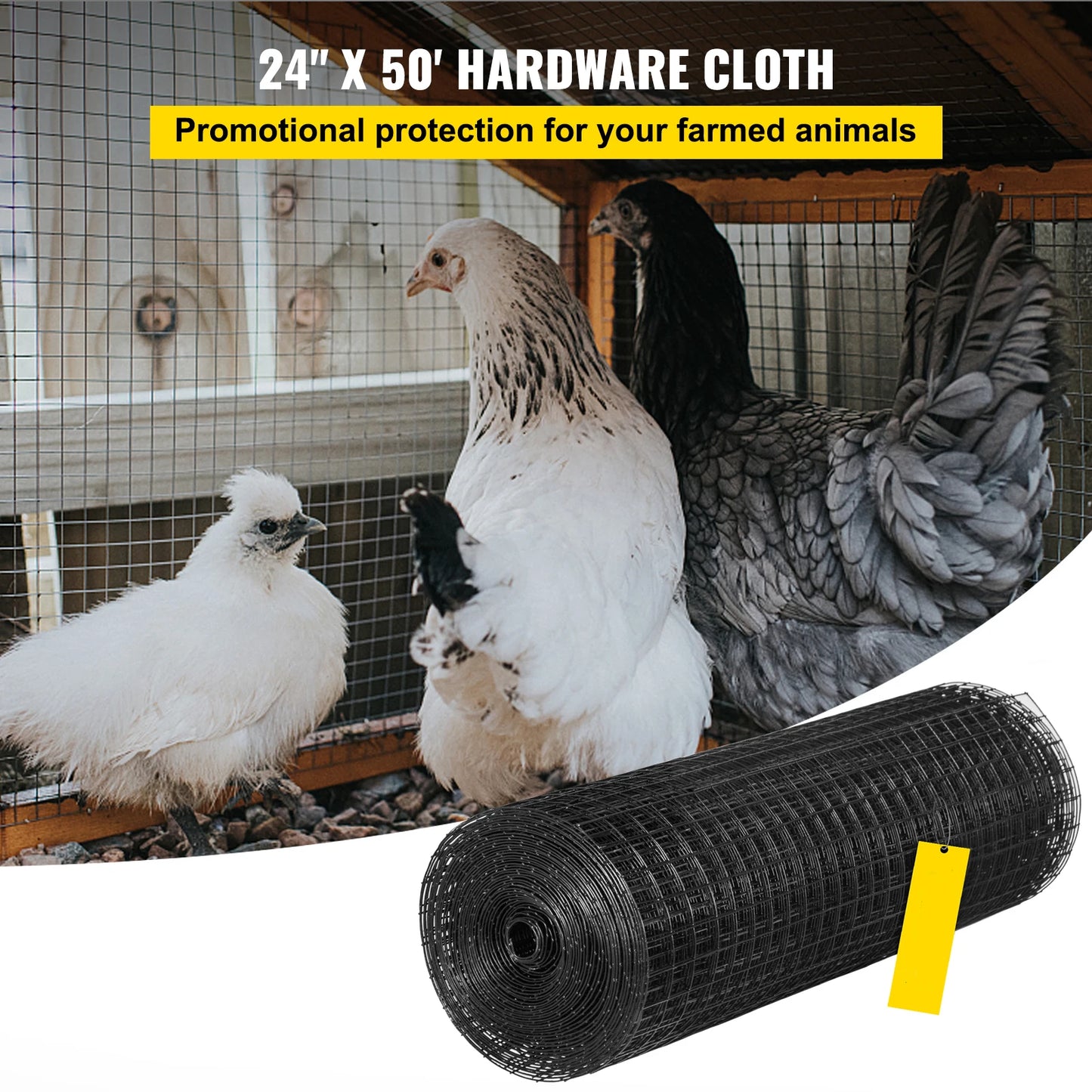 SucceBuy Vinyl Coated Welded Wire Fence Chicken And Rabbit Mesh