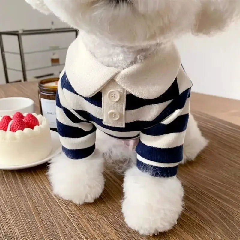 Soft Cotton Summer Polo Shirt For Active And Playful Dogs