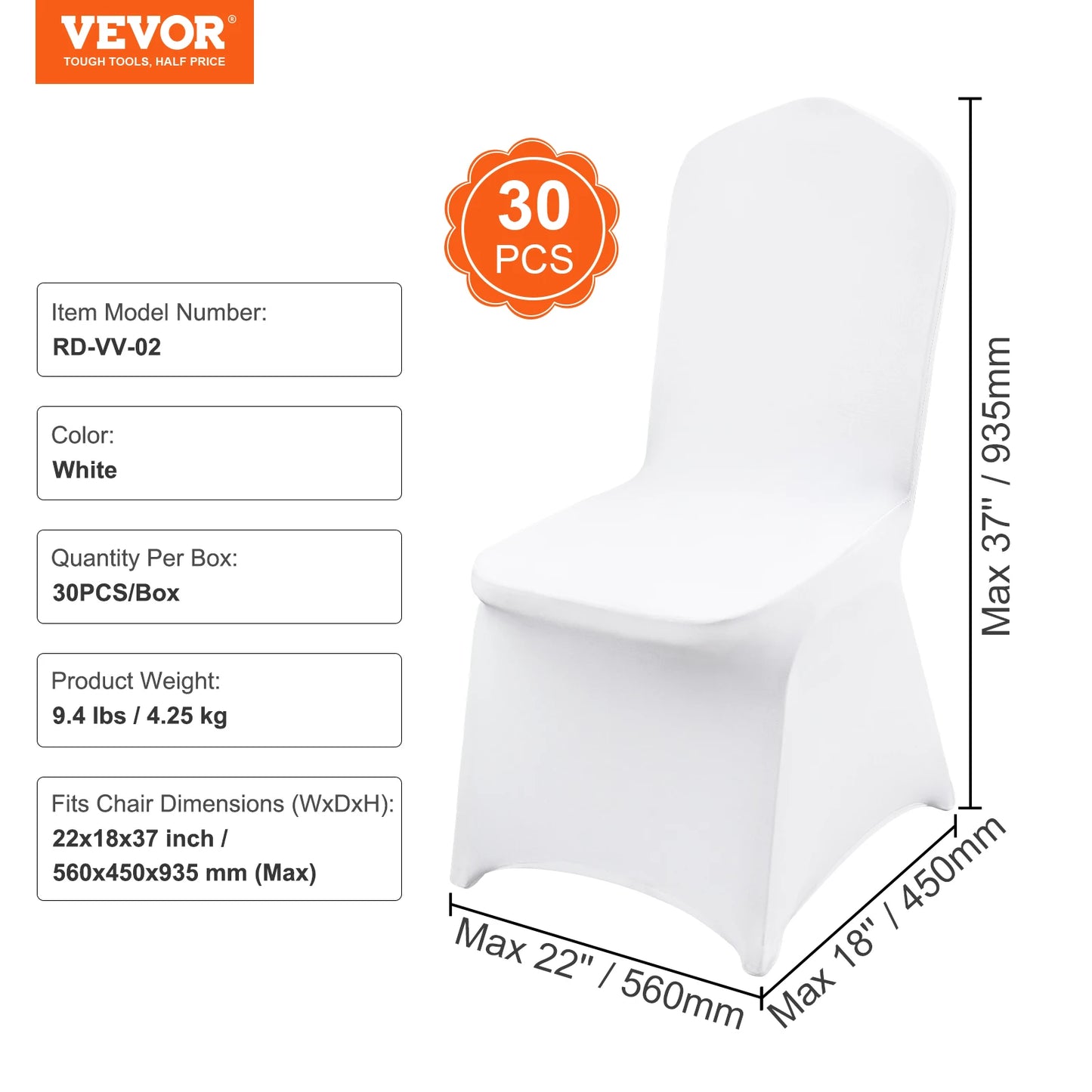 SucceBuy Protective Spandex Wedding Chair Seat Covers