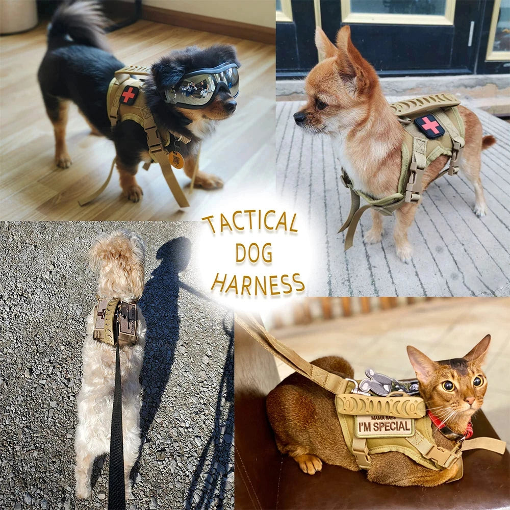 Adjustable Tactical Dog Harness And Leash Set For Training